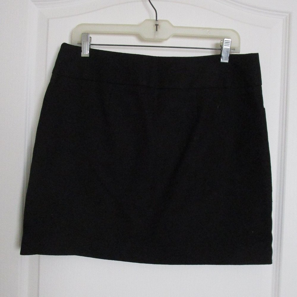 black cotton mini skirt